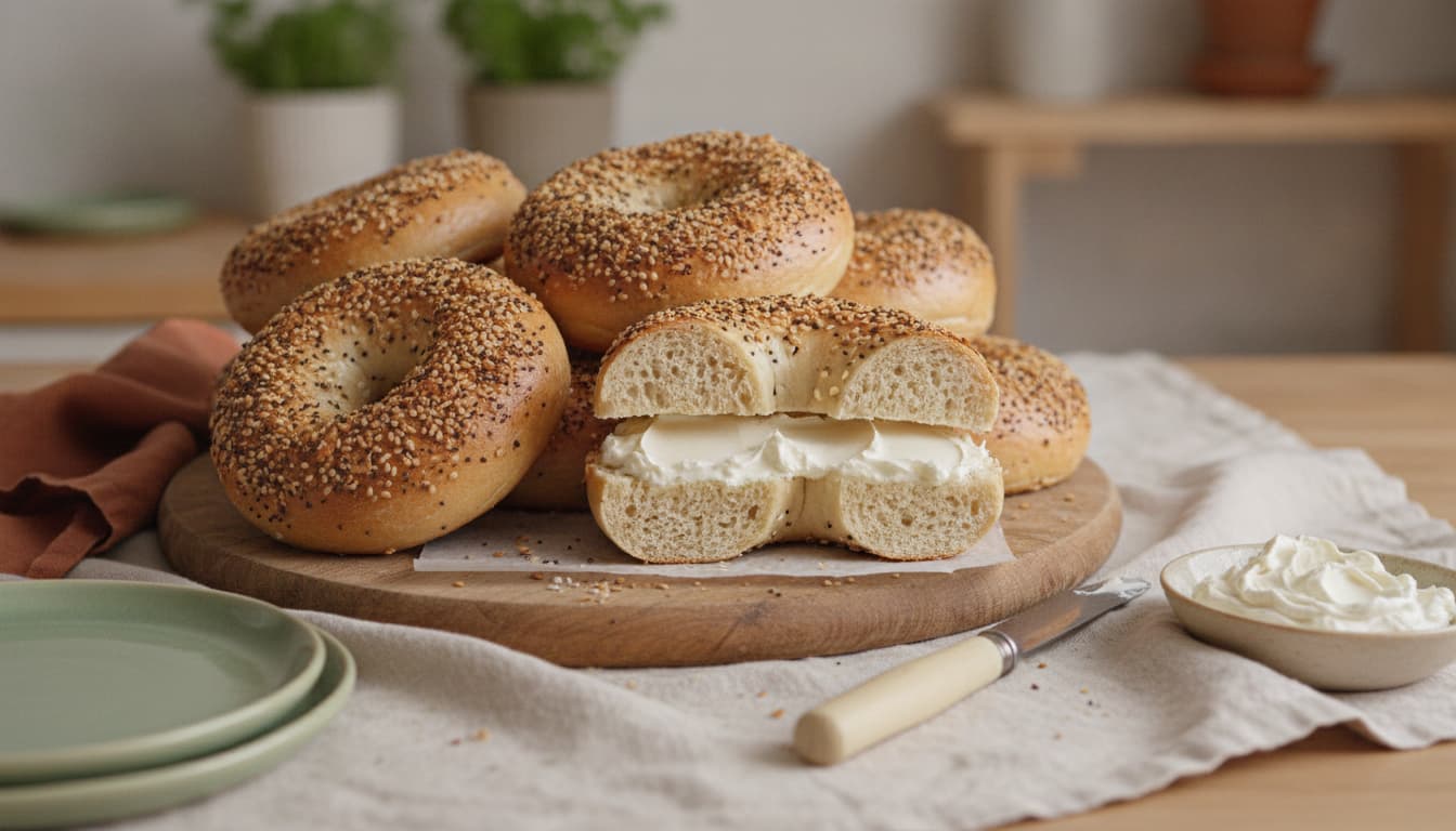 Hüttenkäse-Bagels