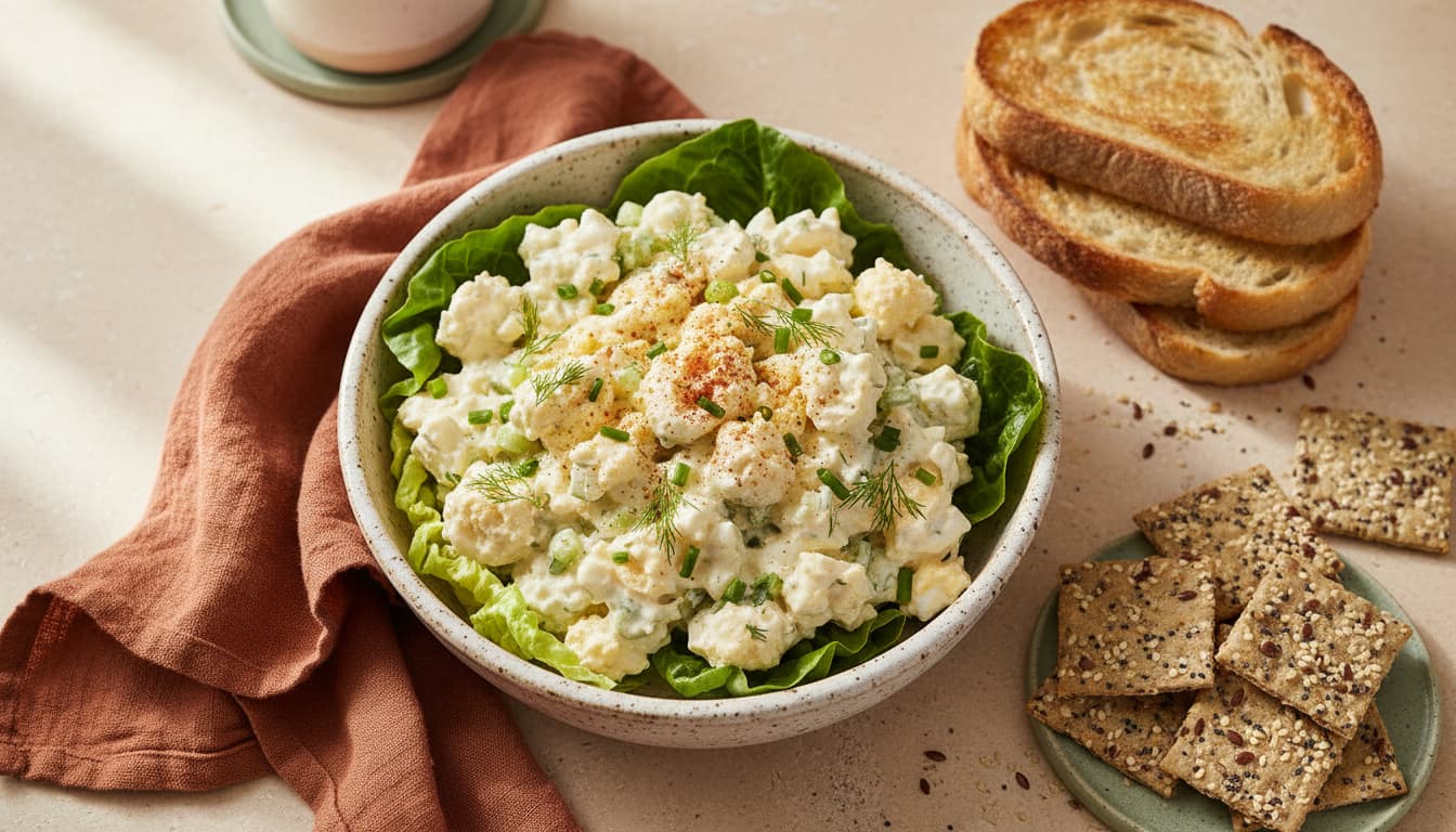 Egg Salad: Creamy, 19g Protein, Half the Mayo