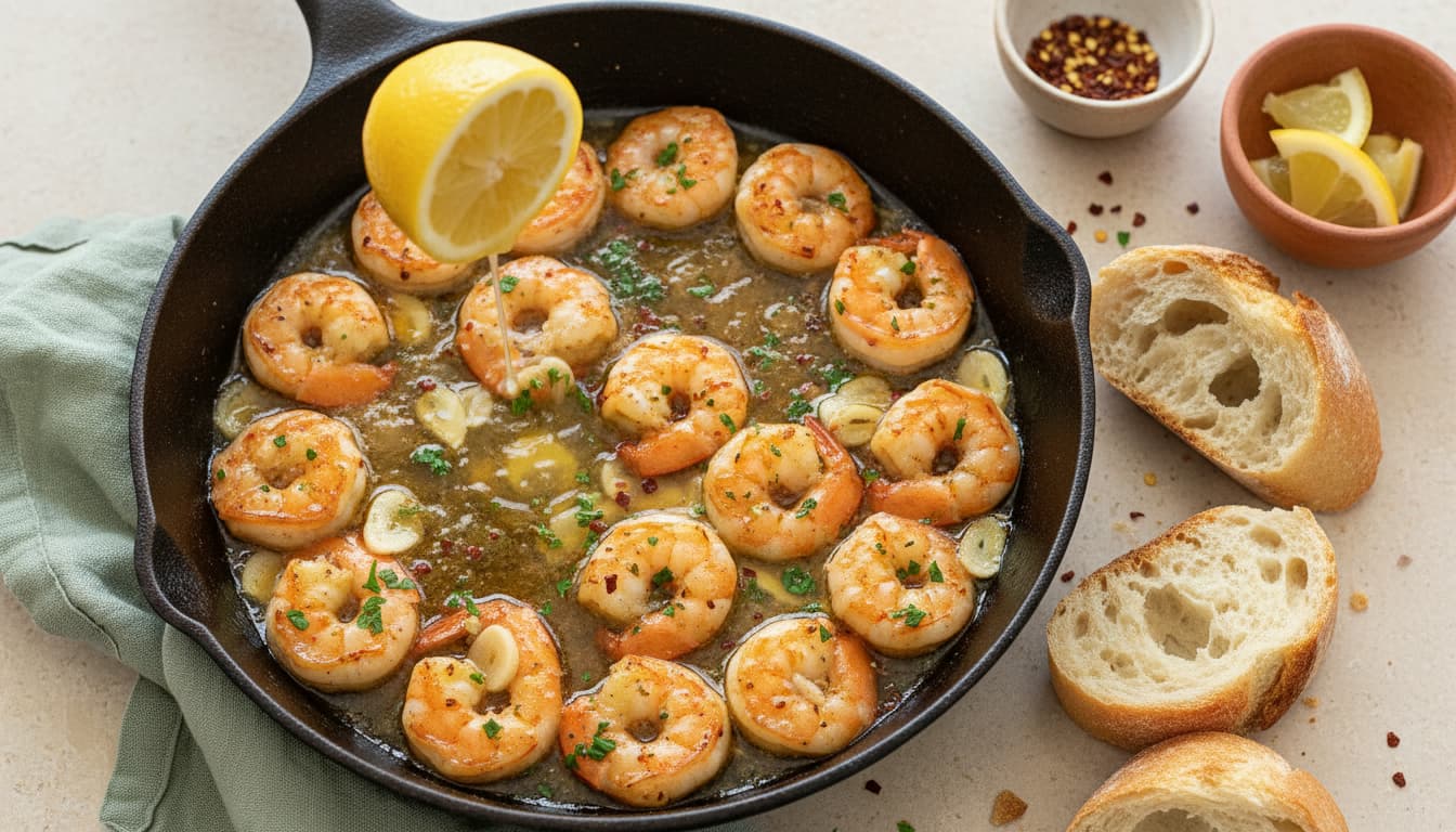Garlic butter shrimp