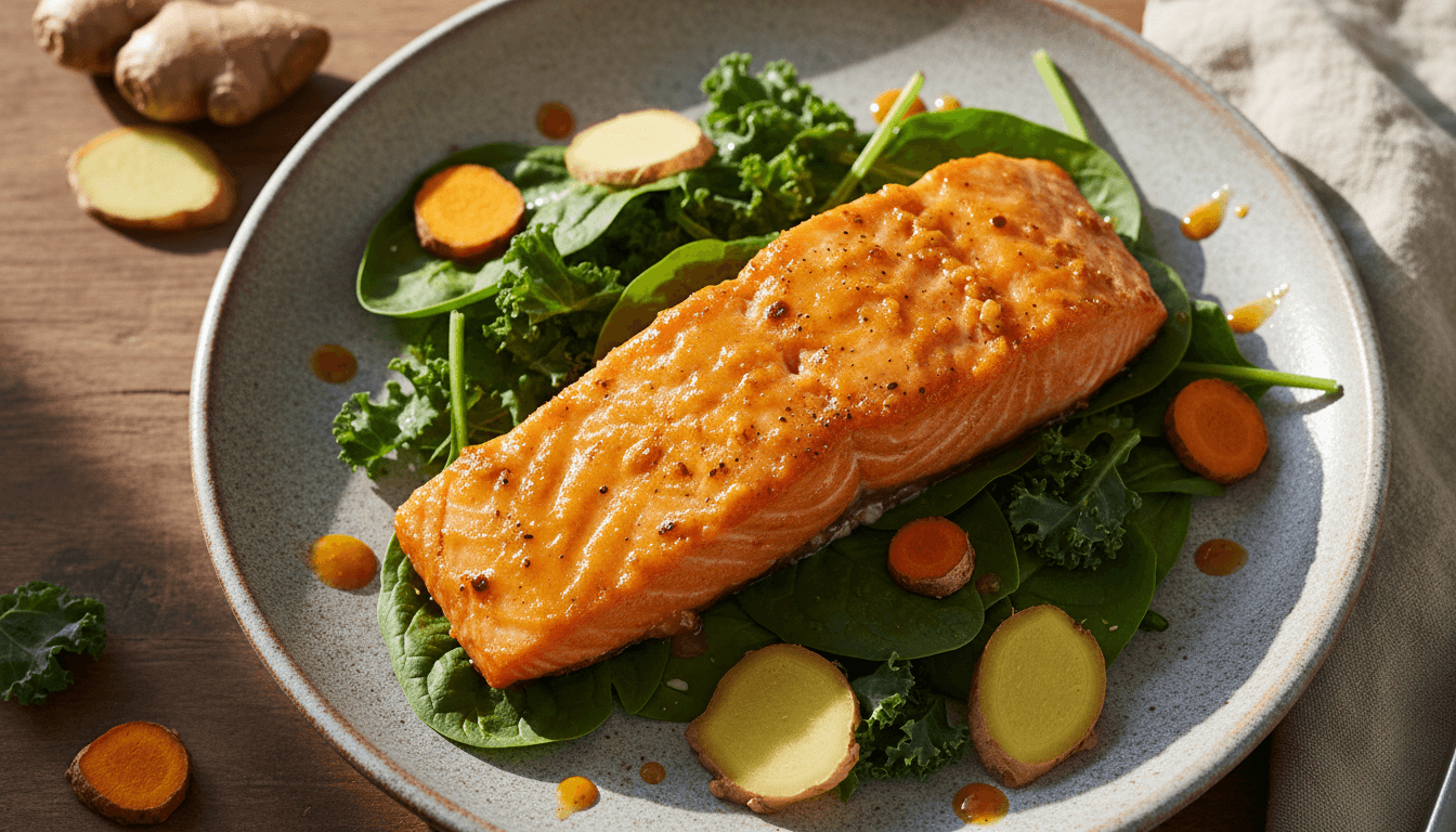 Ginger-turmeric salmon