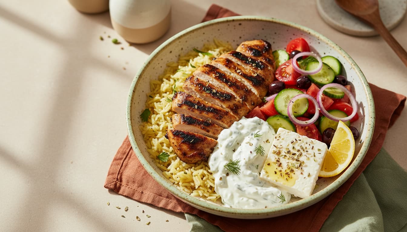 Greek chicken bowl