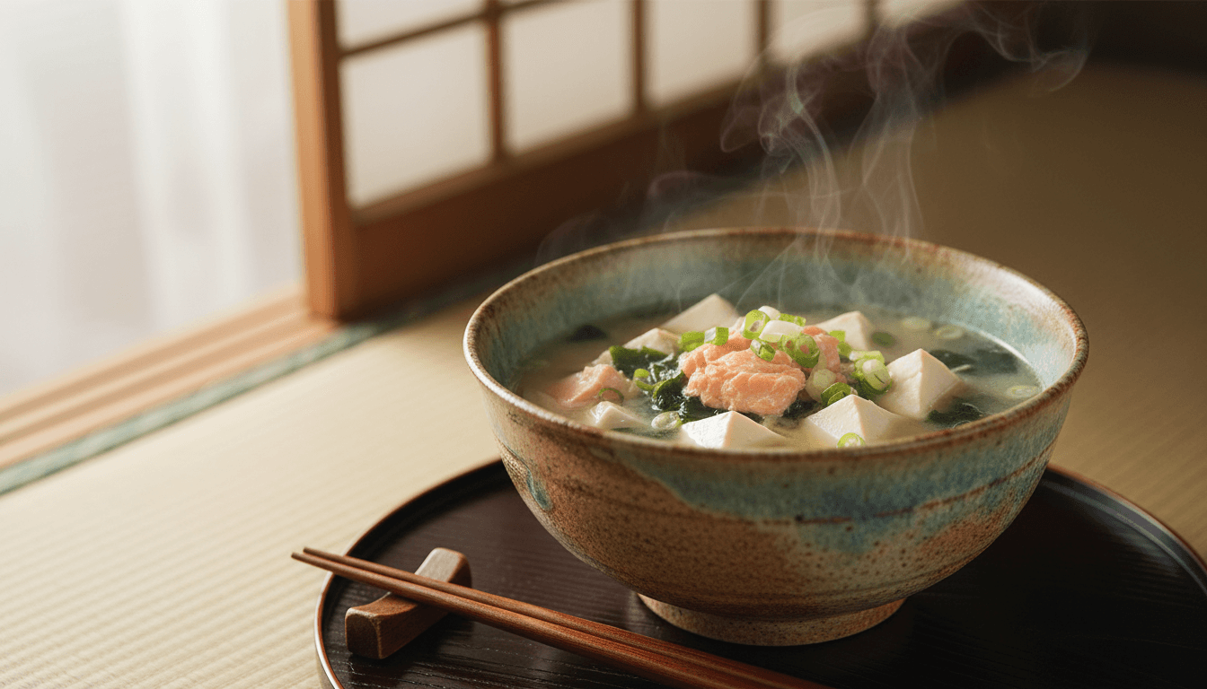 Miso-Lachs-Suppe