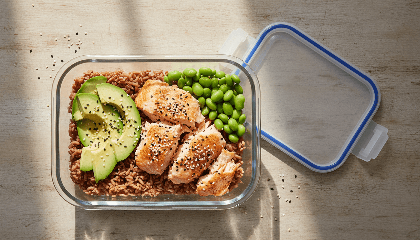 Salmon Rice Bowl Meal Prep: 5 Lunches in 35 Minutes
