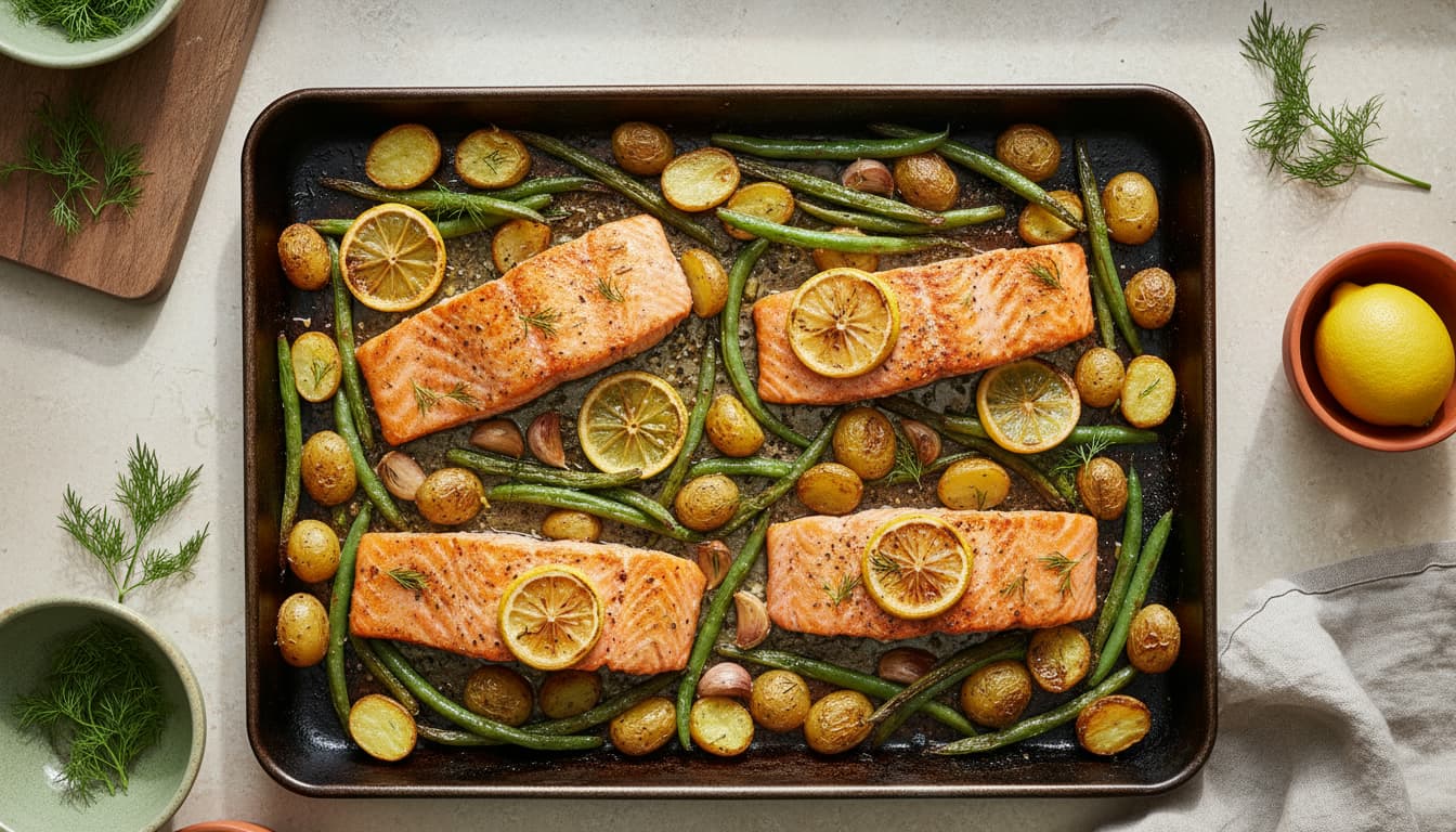 Sheet-pan salmon
